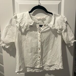 White Collared Blouse